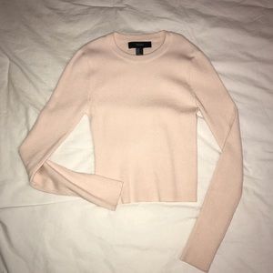 NWOT Blush Ribbed Knit Sweater